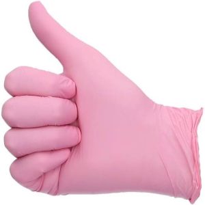 Abena Nitril handschoenen Textured Roze XL