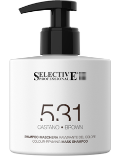 Selective Professional 531 Een shampoo masker verrijkt met kleur.  Het is ontworpen om haastige vrouwen en/of mannen tegemoet te komen in hun schoonheidsroutine.