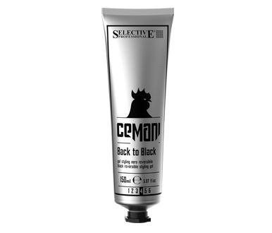 Cemani Back to Black Gel 150 ml geeft een grijs / zwarte kleur met een natuurlijk effect en geeft het kapsel een sterke en langdurige hold.