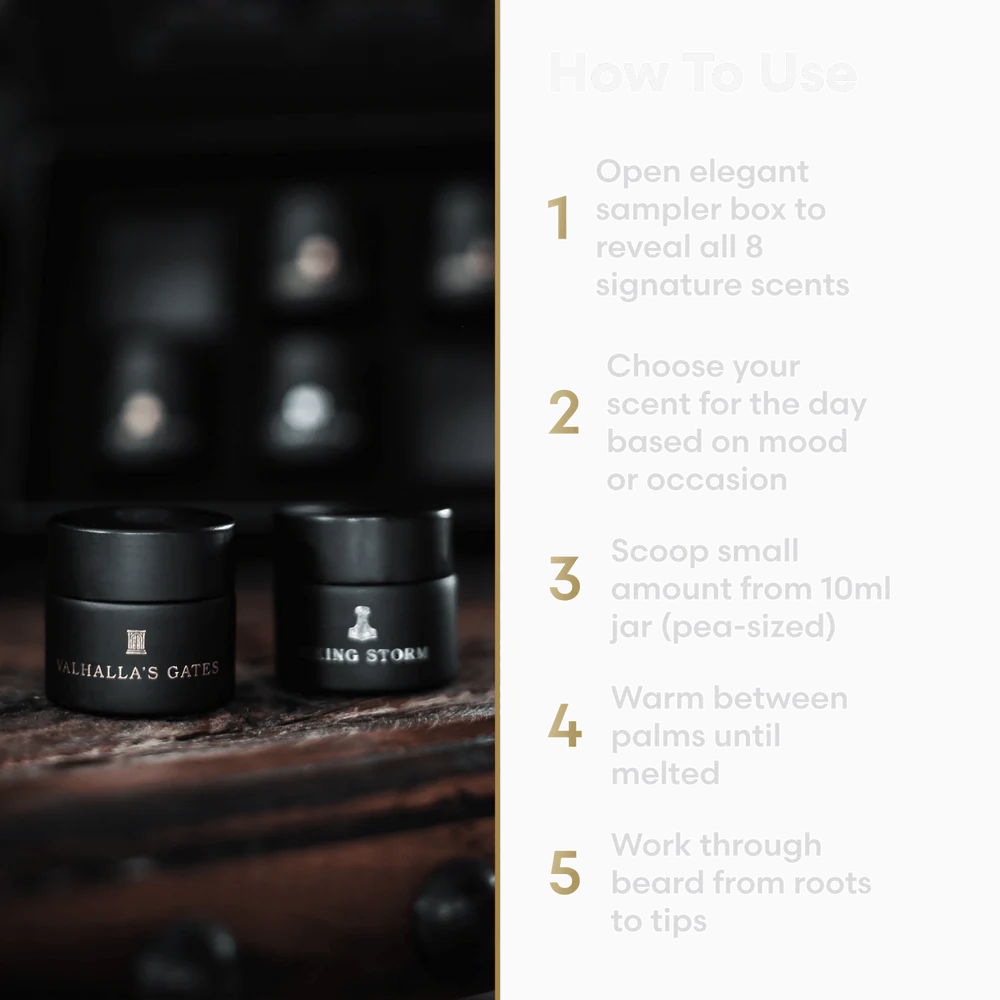the beard struggle BALM SAMPLER KIT 8 scents