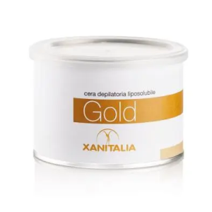 Xanitalia wax GOLD in pot 400ml Xanitalia wax GOLD in pot 400ml Deze hars/wax-pot bevat hoogwaardige cera alba/bijenwas en glycerine rosinaat en wordt toegepast met een spatel. Daarmee is het uitermate geschikt voor het ontharen van grote lichaamsoppervlakten