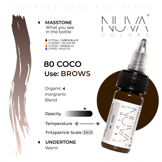 Nuva Colors - 80 Coco - 15ml (Reach-conform) - Afbeelding 3